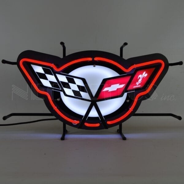 Corvette C5 flags neon sign Auto - GM
