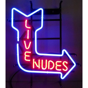 Live nudes neon sign - Xtra - Miscellaneous