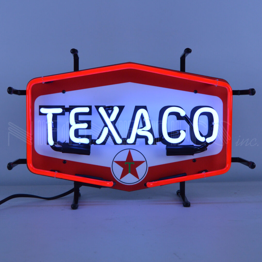 Texaco hexagon neon sign - Gas